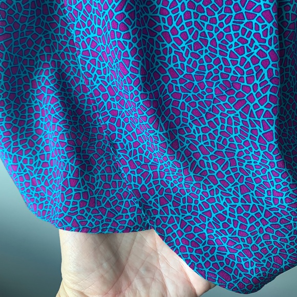 AMANDA UPRICHARD 100% Silk Joan Geometric Print Strapless Dress Size Small - Picture 6 of 7